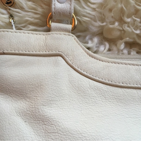 Vintage 90’s Toni White Leather Tote - Picture 5 of 9